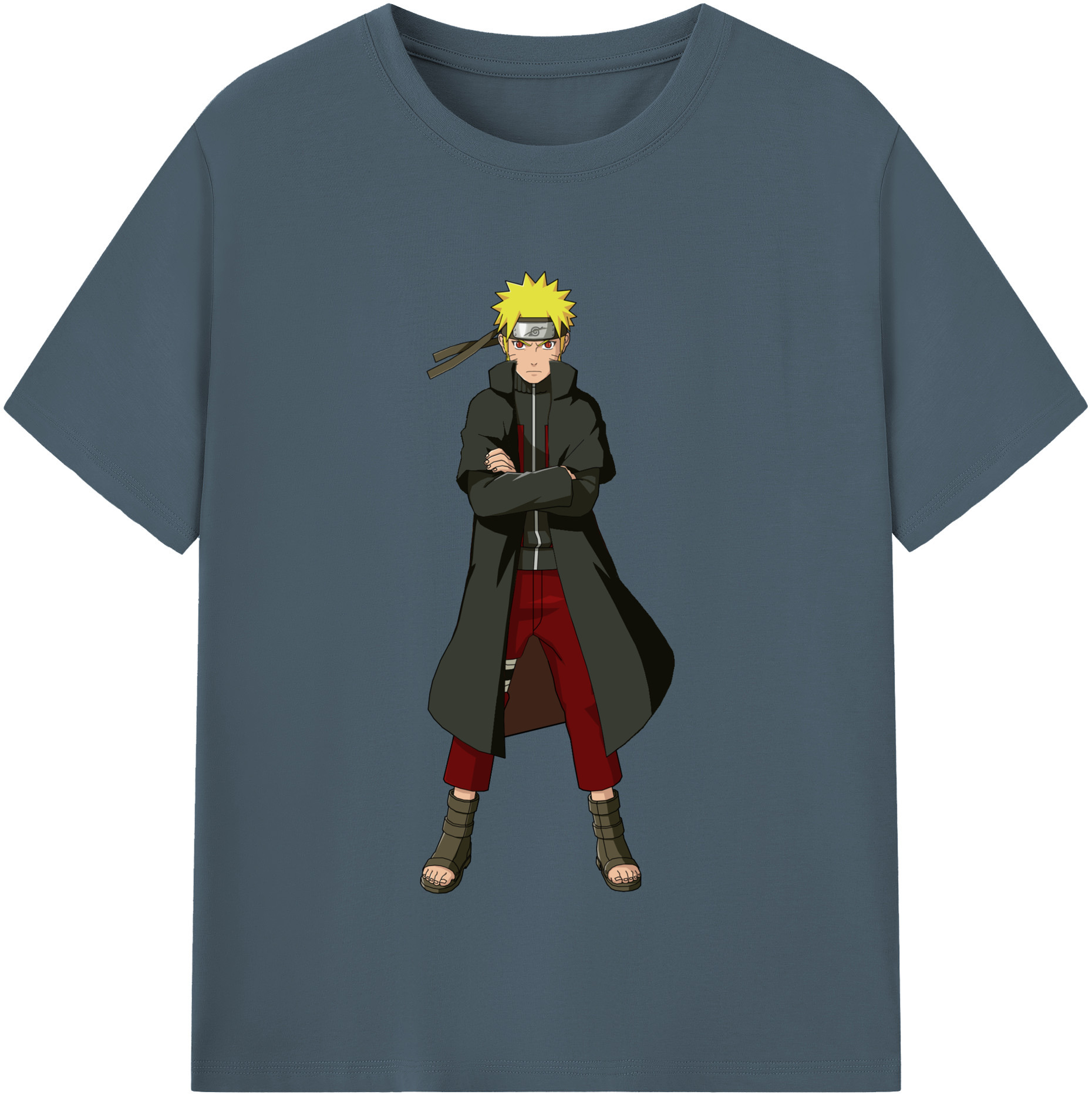 （画像用） NARUTO -ナルト- うずまき ナルト Uzumaki Naruto 綿100％半袖Tシャツ（フロントプリント）